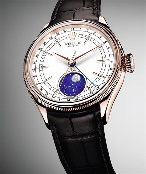 rolex cellini moonphase second hand|Rolex moonphase price.